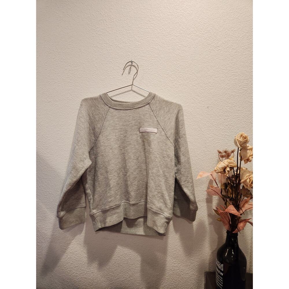 Spritual Gangster Small Grey Namaste Patch Sweatshirts crewneck 3/4 sleeve